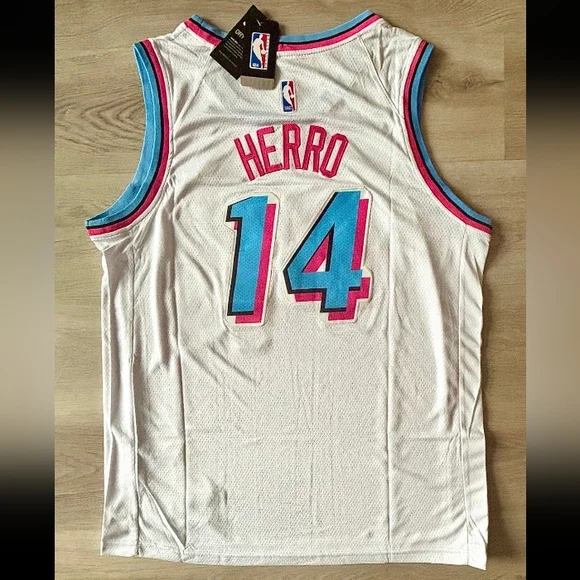 Official NBA Nike Miami Heat "Vice City" Collection Jersey - Herro#14 - Picture 2 of 6
